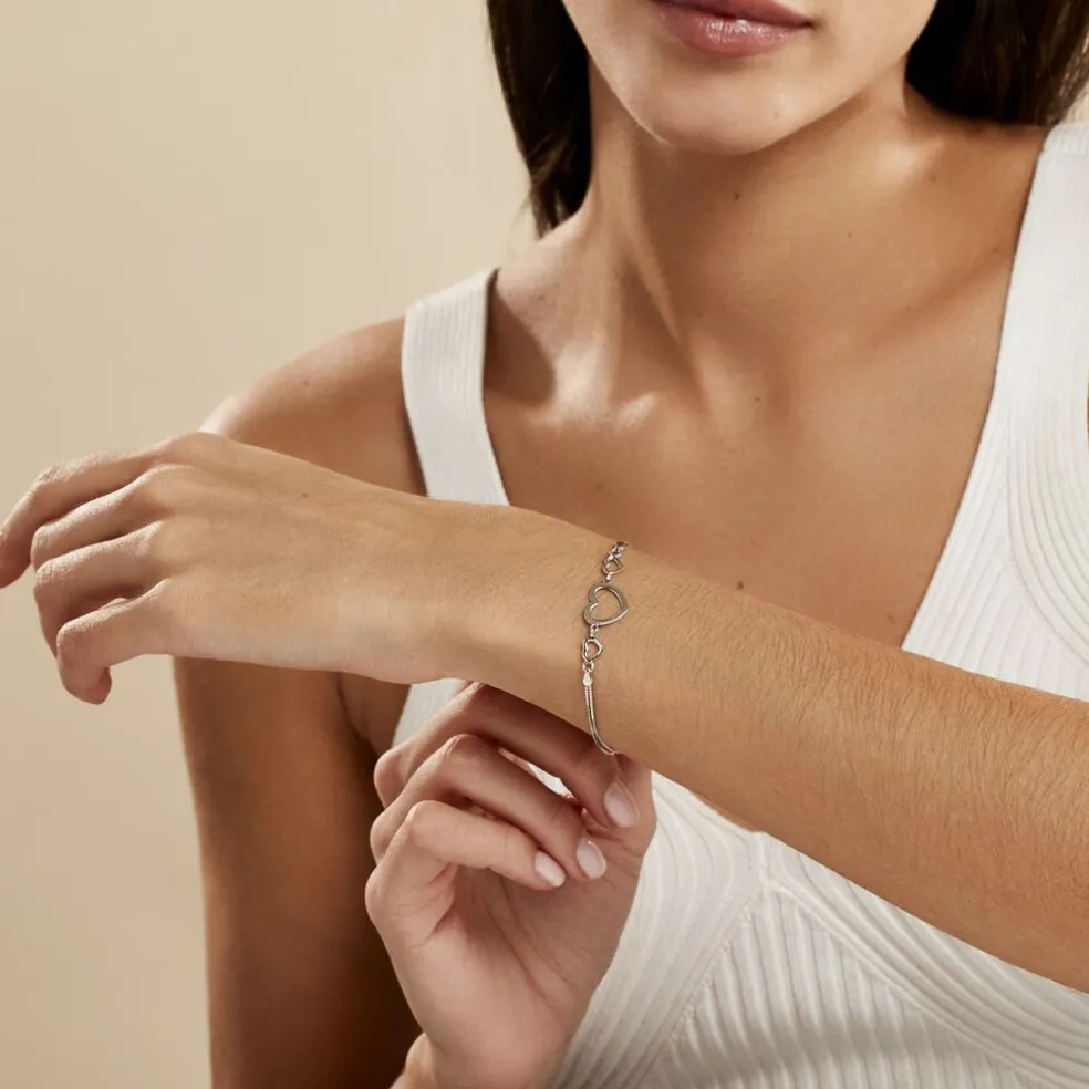 Bracelet Ayann Argent Blanc