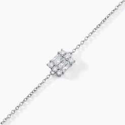 Bracelet Baroque Party Argent Blanc Oxyde De Zirconium