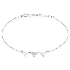 Bracelet Bartoumieu Argent Blanc Oxyde De Zirconium