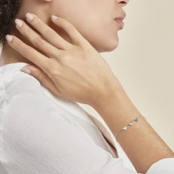 Bracelet Bartoumieu Argent Blanc Oxyde De Zirconium