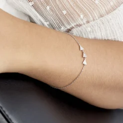 Bracelet Bartoumieu Argent Blanc Oxyde De Zirconium