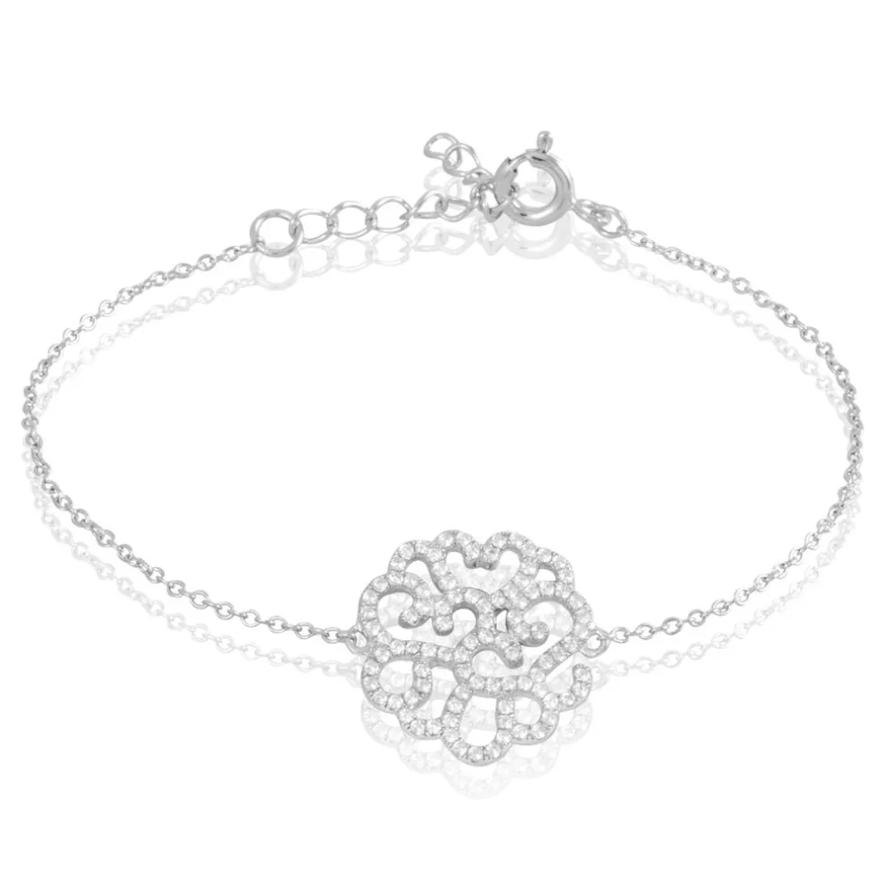 Bracelet Belambra Argent Blanc Oxyde De Zirconium