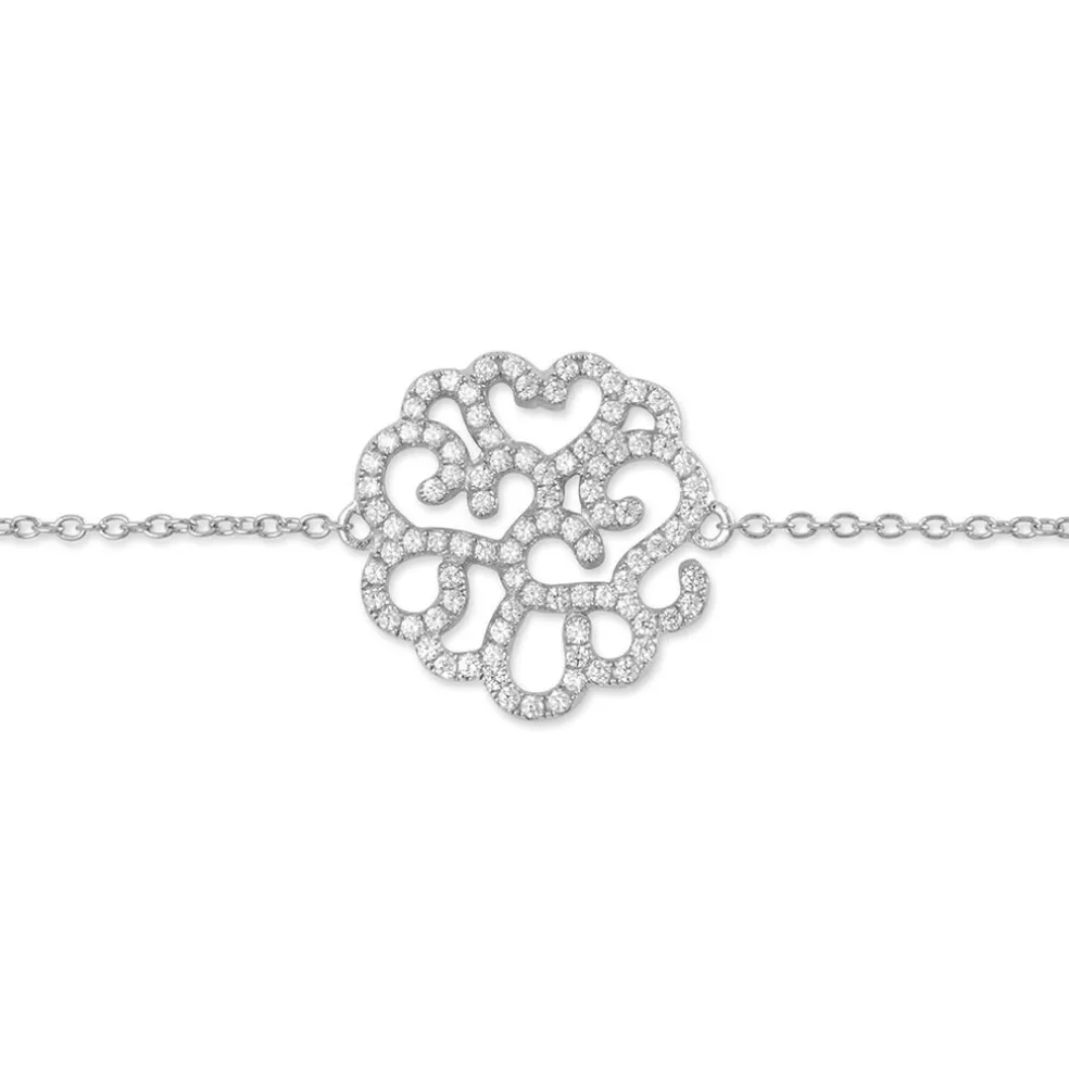 Bracelet Belambra Argent Blanc Oxyde De Zirconium