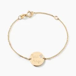 Bracelet Benedicte Message Or Jaune