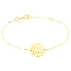 Bracelet Benedicte Message Or Jaune