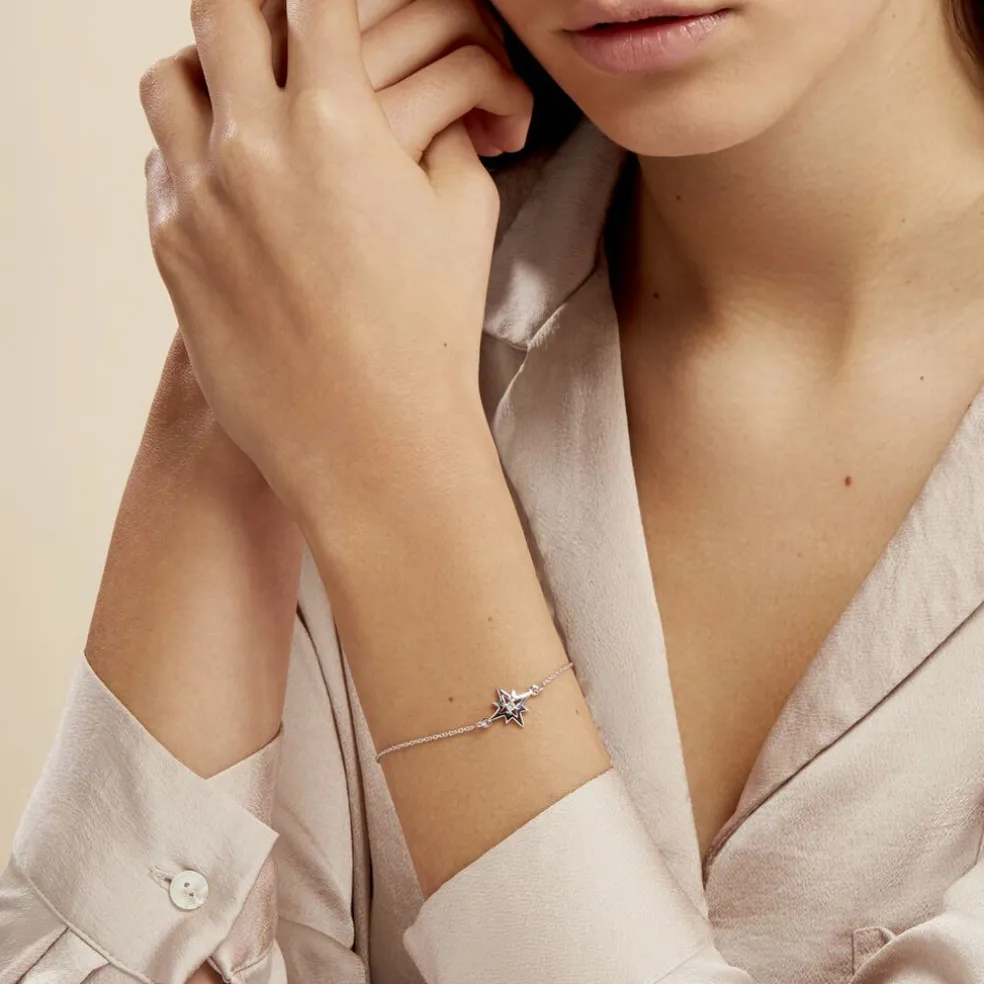Bracelet Beverlie Argent Blanc Oxyde De Zirconium