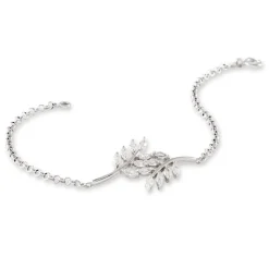 Bracelet Ble Argent Blanc Oxyde De Zirconium