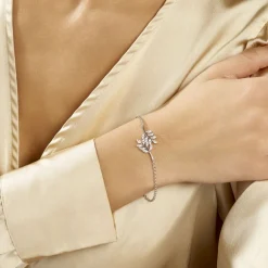 Bracelet Ble Argent Blanc Oxyde De Zirconium