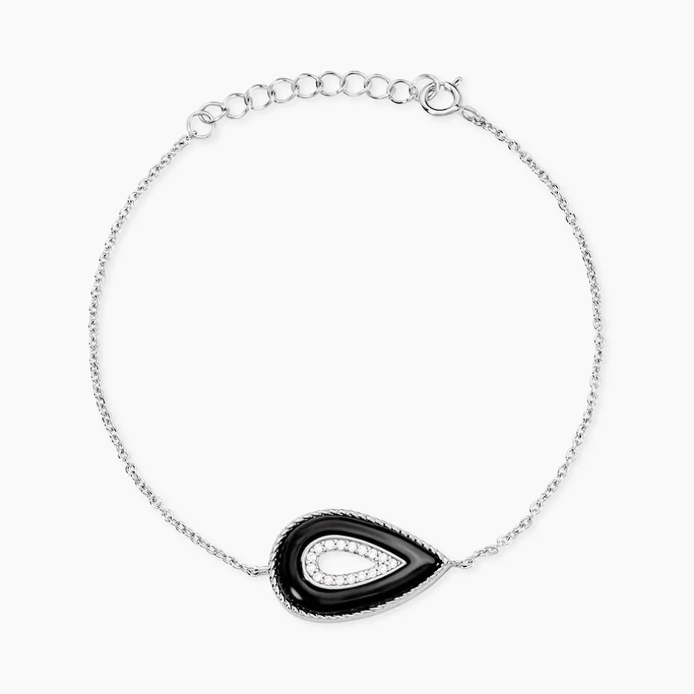 Bracelet Boyce Argent Blanc Céramique Oxyde De Zirconium
