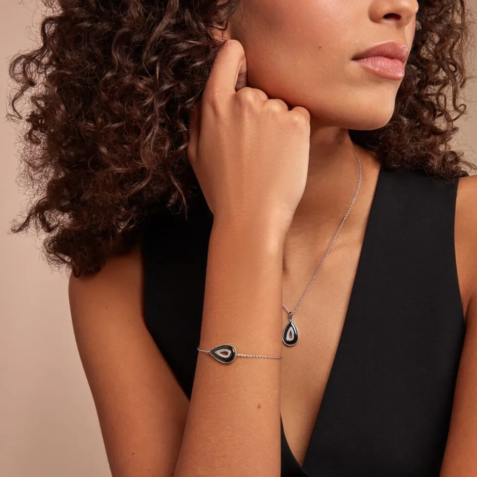 Bracelet Boyce Argent Blanc Céramique Oxyde De Zirconium