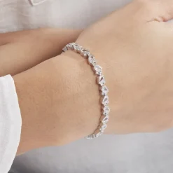 Bracelet Brogan Argent Blanc Oxyde De Zirconium