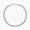 Bracelet Cacilda Maille Corde Argent Blanc