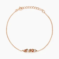 Bracelet Camelia Argent Rose Oxyde De Zirconium