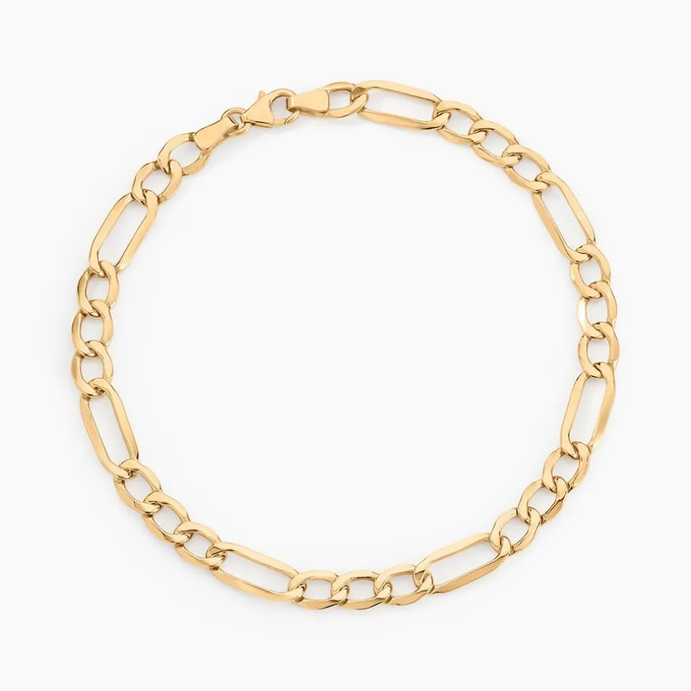 Bracelet Cameo Alternee 1/3 Or Jaune