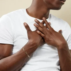 Bracelet Cameo Alternee 1/3 Or Jaune