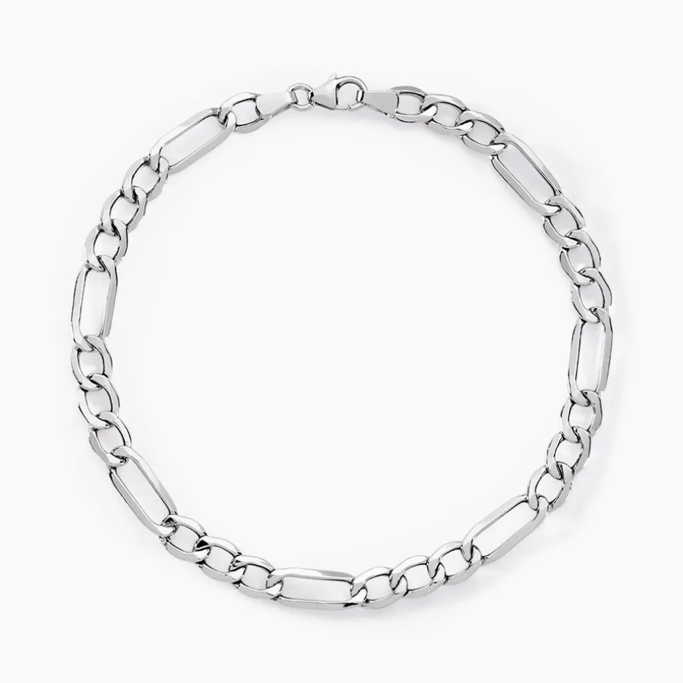 Bracelet Cameo Alternee 1/3 Or Blanc