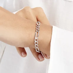 Bracelet Cameo Alternee 1/3 Or Blanc