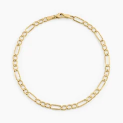 Bracelet Cameo Maille Alternée 1/3 Or Jaune