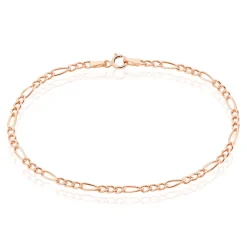 Bracelet Cameo Maille Alternee 1/3 Or Rose