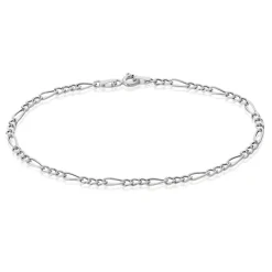 Bracelet Cameo Maille Alternee 1/3 Or Blanc