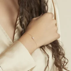 Bracelet Campsis Or Jaune Calcedoine