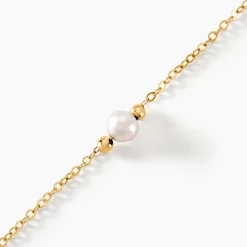 Bracelet Cannelle Or Jaune Perle De Culture