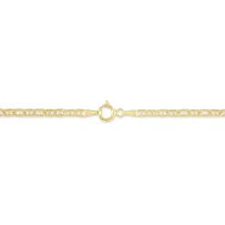 Bracelet Capucin Or Jaune Maille Marine Plate