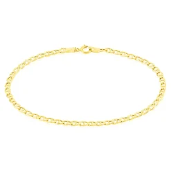 Bracelet Capucin Or Jaune Maille Marine Plate