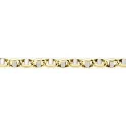 Bracelet Carlo Or Bicolore Maille Marine Ronde