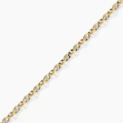 Bracelet Carlo Or Bicolore Maille Marine Ronde