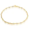 Bracelet Carlo Or Bicolore Maille Marine Ronde