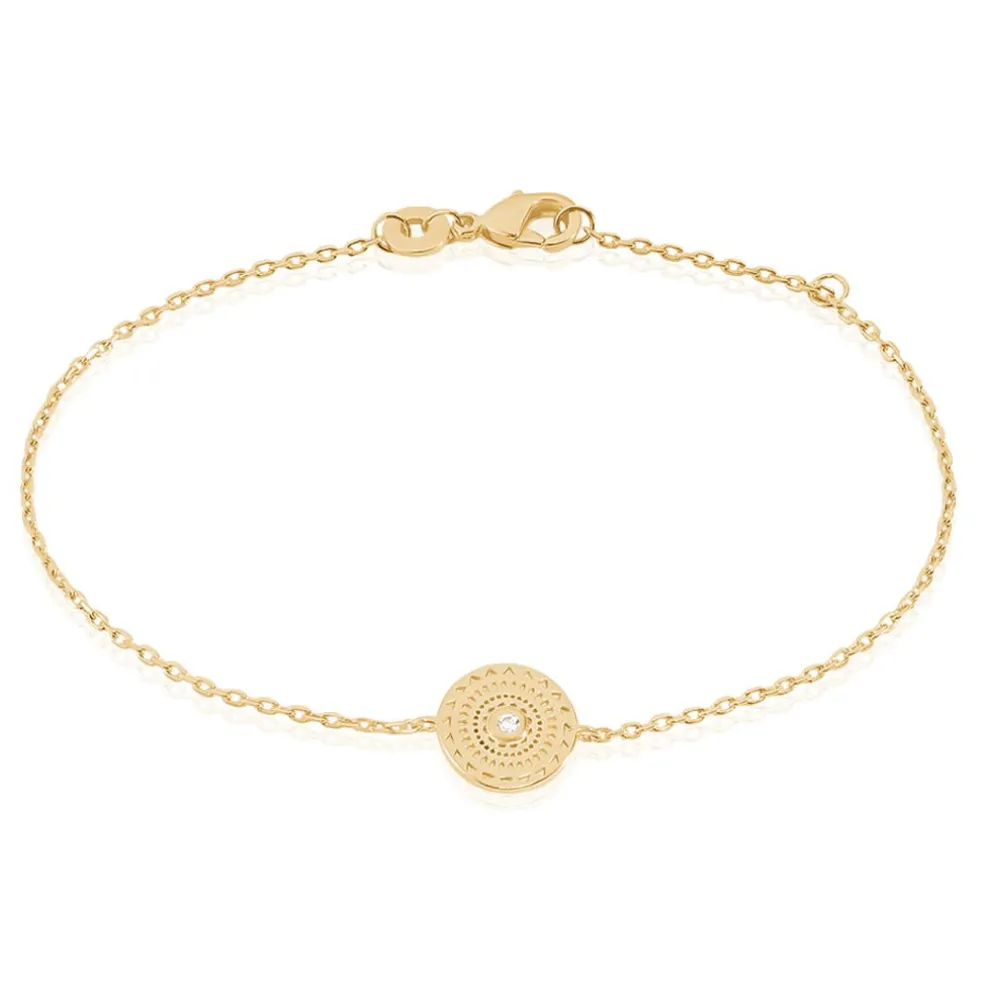 Bracelet Carmina Plaqué Or Jaune Oxyde De Zirconium