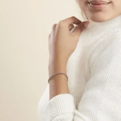 Bracelet Carola Maille Jaseron Argent Blanc