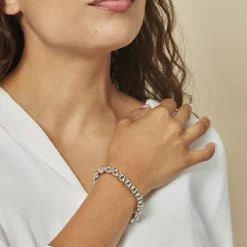 Bracelet Carola Maille Jaseron Argent Blanc
