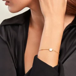 Bracelet Caron Or Jaune Nacre