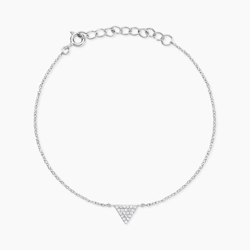Bracelet Cassandre Argent Blanc Oxyde De Zirconium