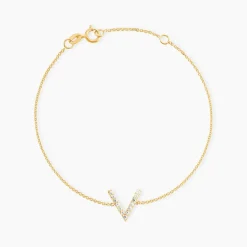 Bracelet Celene Or Jaune Oxyde De Zirconium