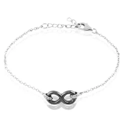 Bracelet Celinia Argent Blanc Céramique Et Oxyde De Zirconium