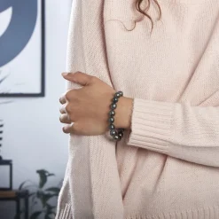 Bracelet Cerclee Or Jaune Perle De Culture De Tahiti