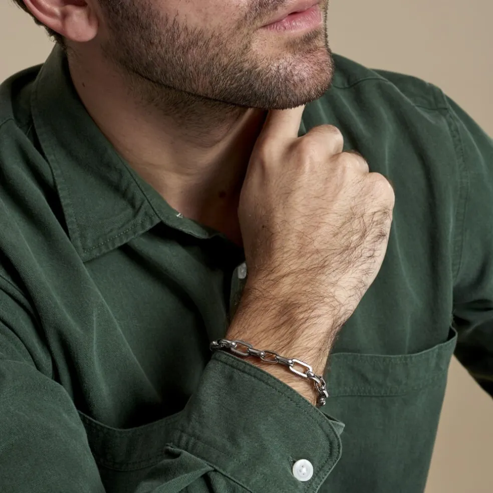 Bracelet Cesare Acier Blanc