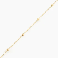 Bracelet Chaine Boules Alternees Or Jaune