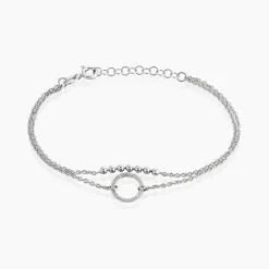 Bracelet Claramay Argent Blanc