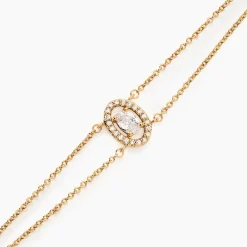 Bracelet Classical Plaqué Or Jaune Oxyde De Zirconium