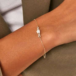 Bracelet Clothilde Or Jaune Oxyde De Zirconium