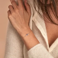 Bracelet Clothilde Or Jaune Améthyste Oxyde De Zirconium