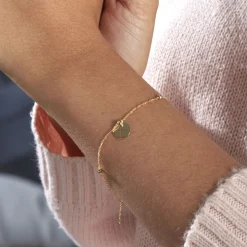 Bracelet Cobeia Croix Maille Forçat Or Jaune