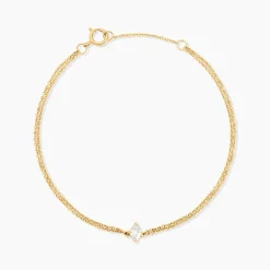 Bracelet Collection Icone Or Jaune Diamant Synthétique