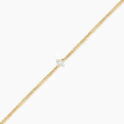 Bracelet Collection Icone Or Jaune Diamant Synthétique