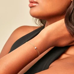 Bracelet Collection Icone Or Jaune Diamant Synthétique