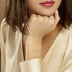 Bracelet Constancia Or Jaune Oxyde De Zirconium